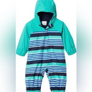 Columbia Kids Raincoat - Teal and Blue Stripes